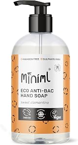 Miniml Antibacterial Hand Wash 500ml Clementine Scent Vegan Cruelty Free