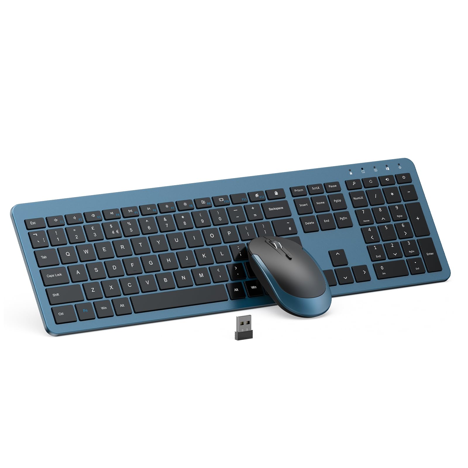 Mouse With Keypad Wireless Keyboard and Mouse Combo - Full Size Slim Thin Wireless ...