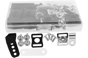 EXAOMBLE 49pcs Helmet Repair Kit Visor Clips Screws Nuts and Chin Strap Buckles for Football Hockey and