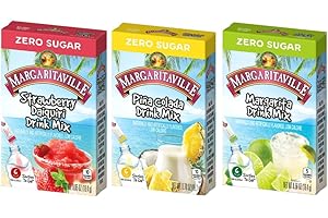 Margaritaville Singles to Go Drink Mix Ultimate Summer Variety Party Bundle - Margarita, Pina Colada & Strawberry Daiquiri - 