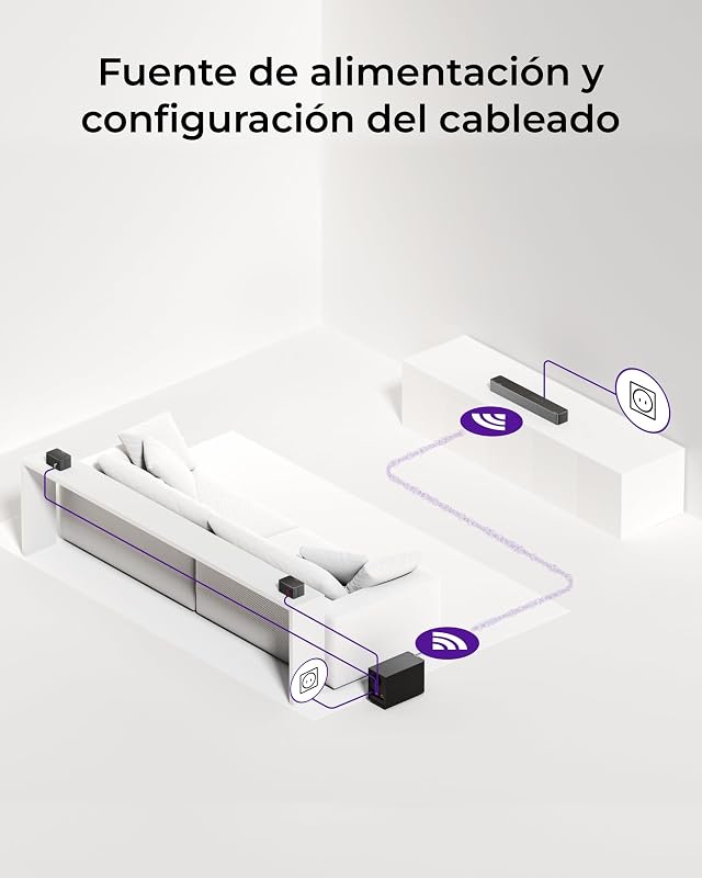Sistema de Som Surround 5.1 com Dolby Atmos e Subwoofer Sem Fios
