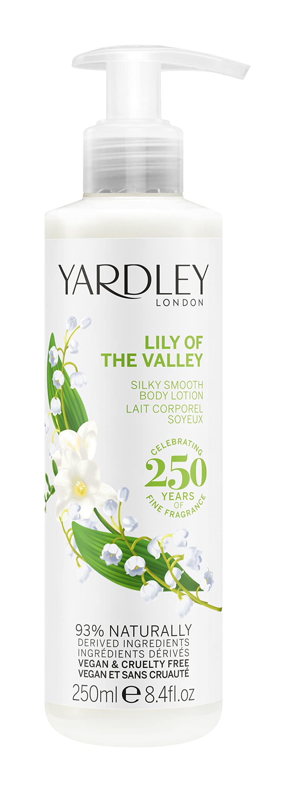 Yardley Of London Lily of the Valley Silky Smooth Body Lotion for her 250ml, Pack of 1