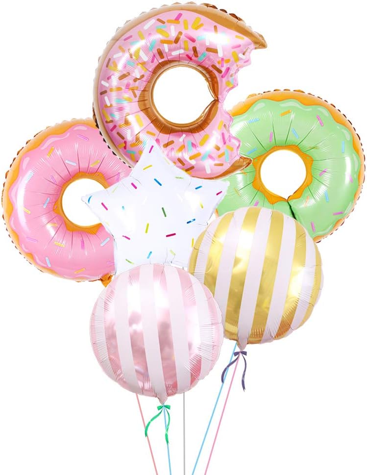 Donut Balloons Birthday Party Decorations Pack of 6