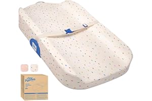 Tiny Marvels Non-Slip Baby Changing Pad, Upgrade Size (18" x 31.50"), Soft Washable Cover, Safe Contoured Diaper Changing Pad Fits Standard Tables & Dressers