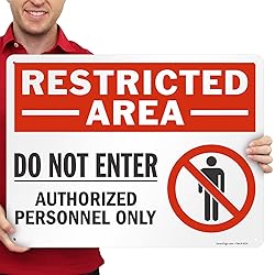 SmartSign 18 x 24 inch “Restricted Area - Do Not