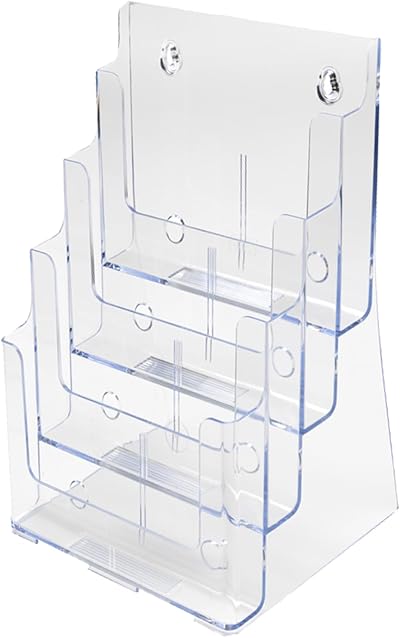 Deflecto 2 Pack A4 Portrait 4 Tier 4 Pocket Portfolio Multi-Pocket Display
