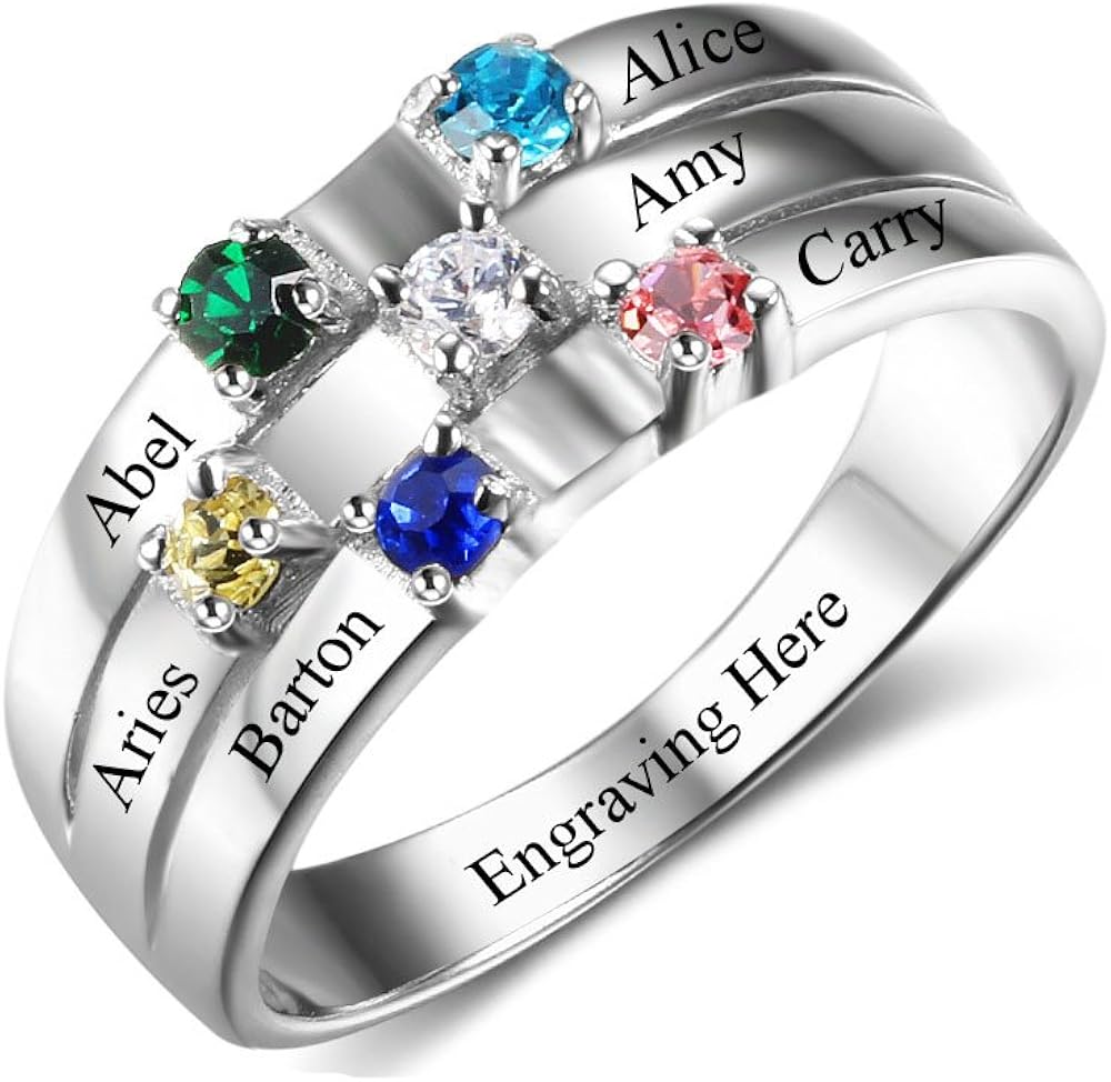 birthstone rings for mom