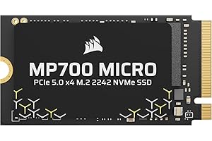 CORSAIR MP700 Micro 2TB PCIe 5.0 NVMe M.2 2242 SSD – Up to 10,000 MB/s Read, 8,500 MB/s Write – Gen5 Speed for Laptops & Mini
