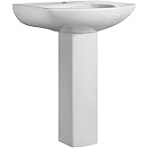 Chateau Pedestal Bathroom Sink Round Single Faucet Hole