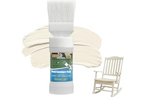 NEWALLENCE Wood Furniture Paint for Cabinets, Doors, Tables, Chairs and Dressers All In One Refinishing Matte Wood Paint Kit Water-Based No Need Prime No Varnish Easy to Use 6.35oz-1 Pack (Cream White)