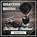 Shaving Brush Set - Professional Shaving Brush with 100% Pure Badger Bristles -Black Resin Handle - Solid Chrome Shaving Brush Stand for Wet Shave