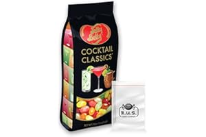 R.U.S. CANDY Jelly Belly Cocktail Classics Mix Jelly Beans - 7.5 oz Gift Bag- includes RUS Candy Company Travel Size Pocket Bag (Cocktail Mix)