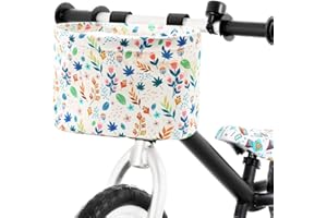 ANZOME Bike Basket for Girls, Children's Front Bike Decoration Accessory for Girls & Boys Gift Fits Most Children's Bikes Like Tricycle, Balance Bike, Scooter