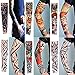 Arm Sleeve Sunscreen - 6 Pcs Set UV Protection Nylon Elastic Slip Fake Tattoo Sleeve Body Arm Stockings Kit,Perfect for Outdoor Sports,Riding,Fishing,Driving,Cycling Sunscreen