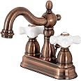 Kingston Brass KB160PXAC Heritage 4" Centerset Bathroom Faucet, Antique Copper,6.19 x 4.69 x 6.19