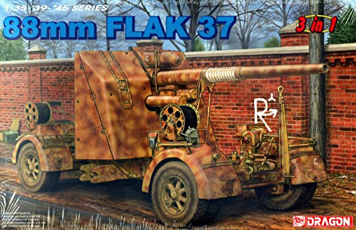 88mm Flak 37 Gun Armored Vehicle 3n1 1-35 Dragon