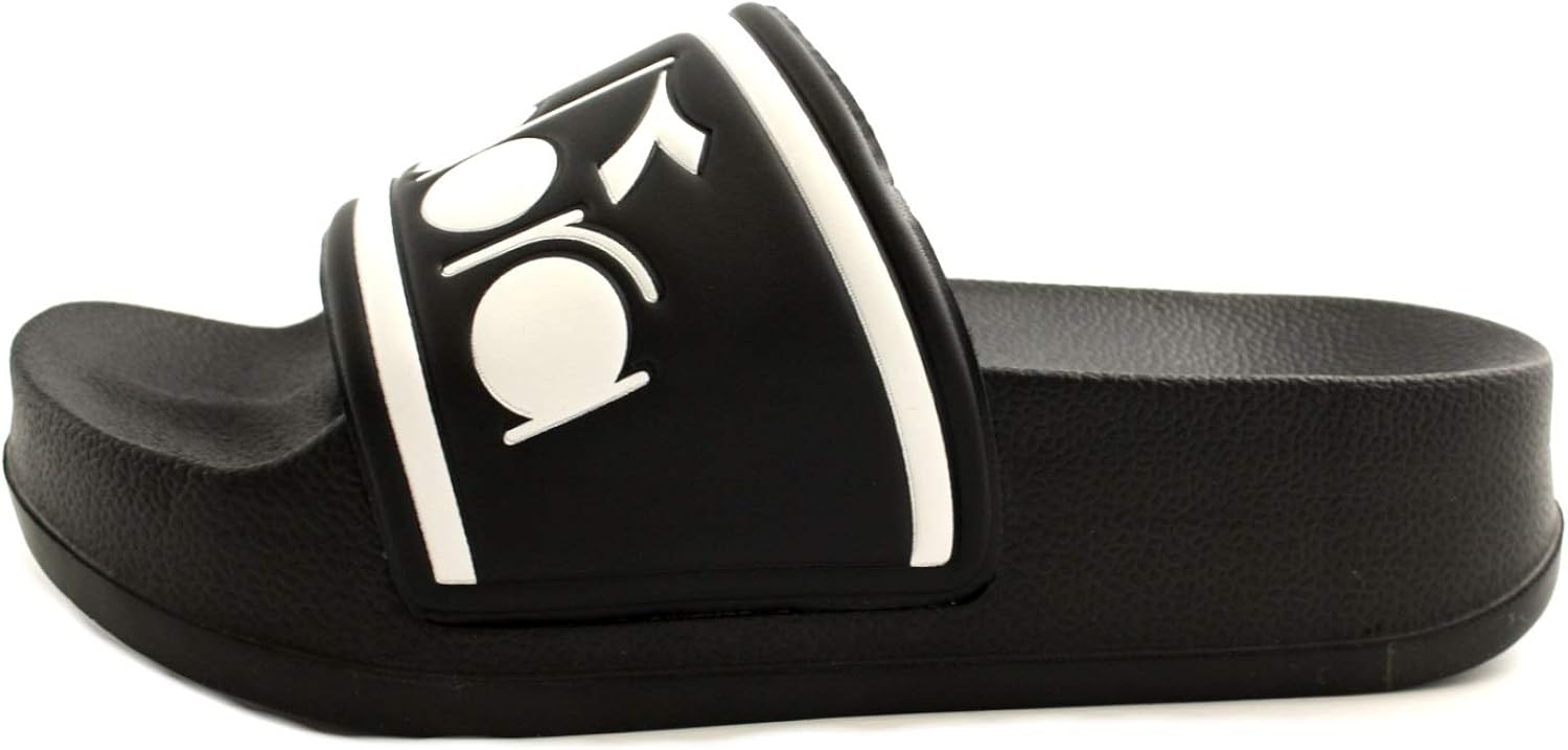 Fondo Antiscivolo con Rialzo. Diadora Ciabatte Donna Sport Modello Serifos  Spectra in Gomma Nera e Bianca con Logo Scarpe e borse urban-earth.co.uk