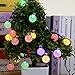 Litake Solar String Lights, Waterproof outdoor Globe Lights,8 Modes Fairy Orb Crystal Ball Lighting for Christmas Trees, Garden, Patio, Wedding(20ft-8 Modes-Multicolor)