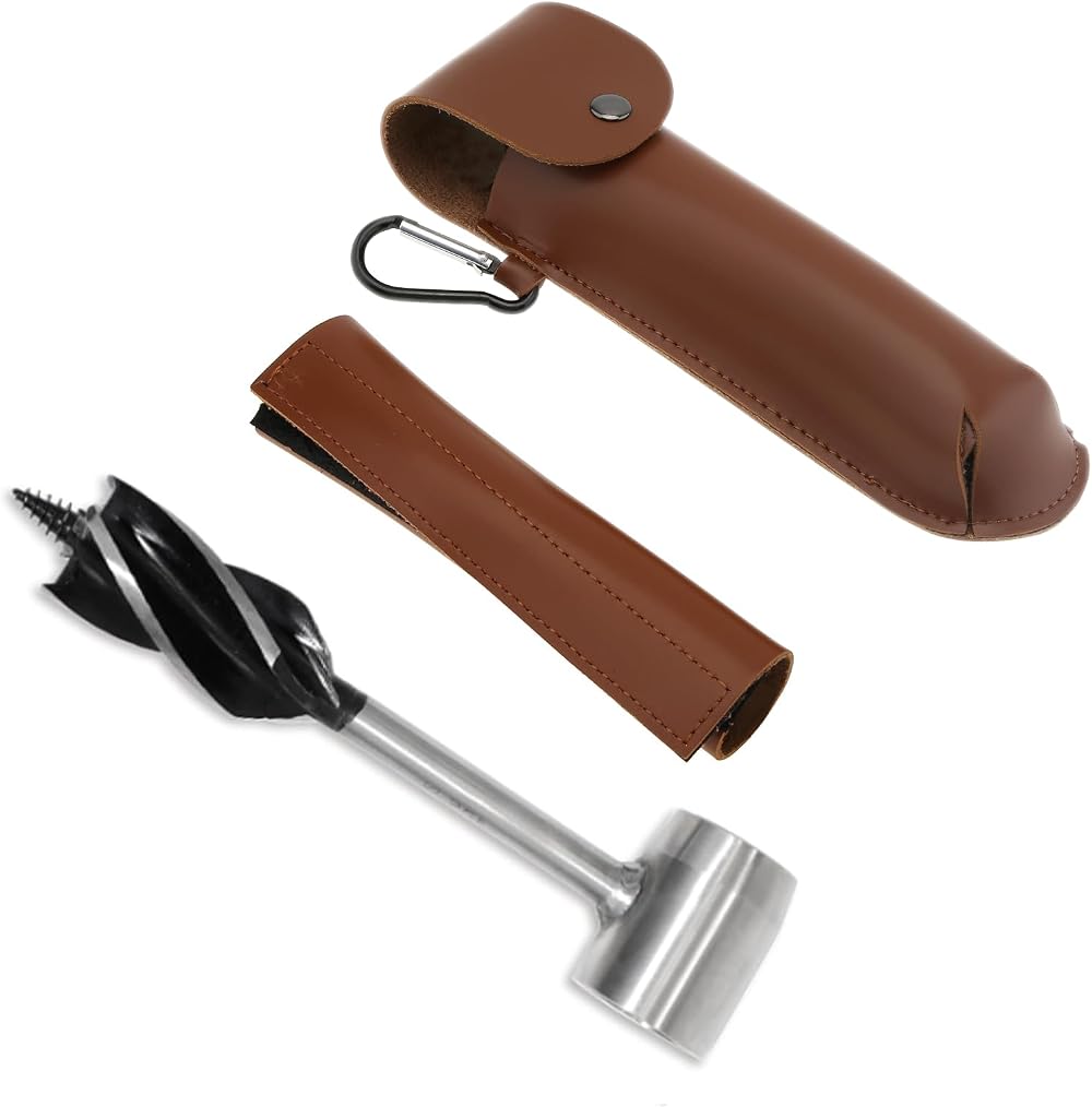 Omninmo Hand Auger Wood Drill Bushcraft Portable Multipurpose Woodworking