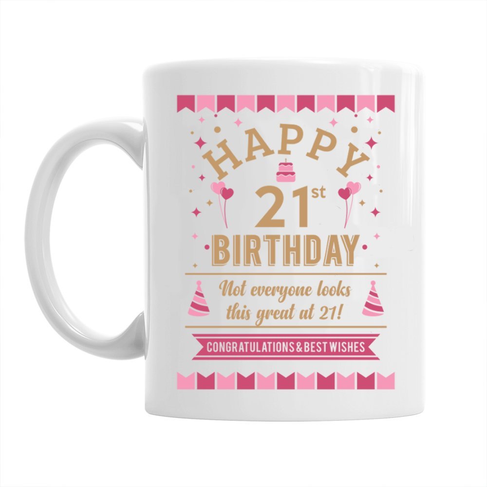21st Birthday Gift for Women 21 Keepsake Present 11oz Coffee Mug