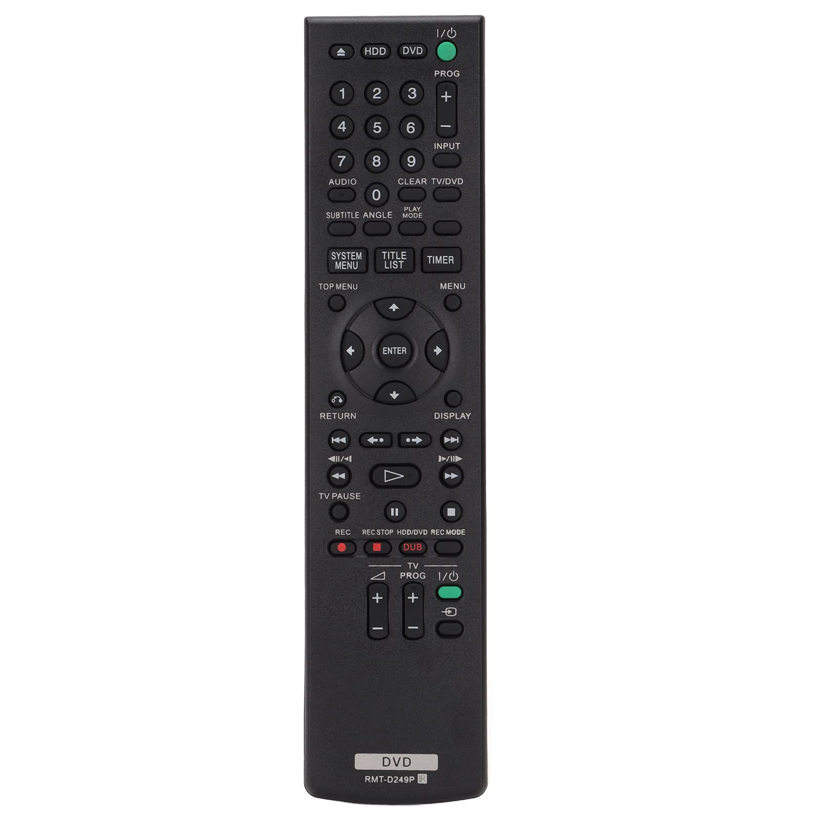 RMT-D249P DVD Remote Control, Recorder Player Replacement Remote for RDR-AT100 RDR-AT200 HX680 HX780 HX980