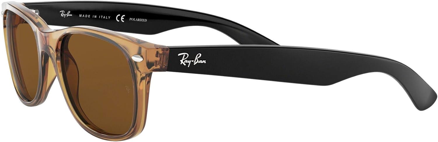 Ray-Ban RB2132 New Wayfarer Sunglasses, Honey/Polarized Crystal Brown, 55 mm: Shoes