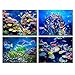 Biuteawal - 4 Panel Canvas Wall Art Ocean Bottom View Painting Beautiful Coral Fish Underwater World Picture Prints on Canvas Framed Gallery Wrapped Ready to Hang