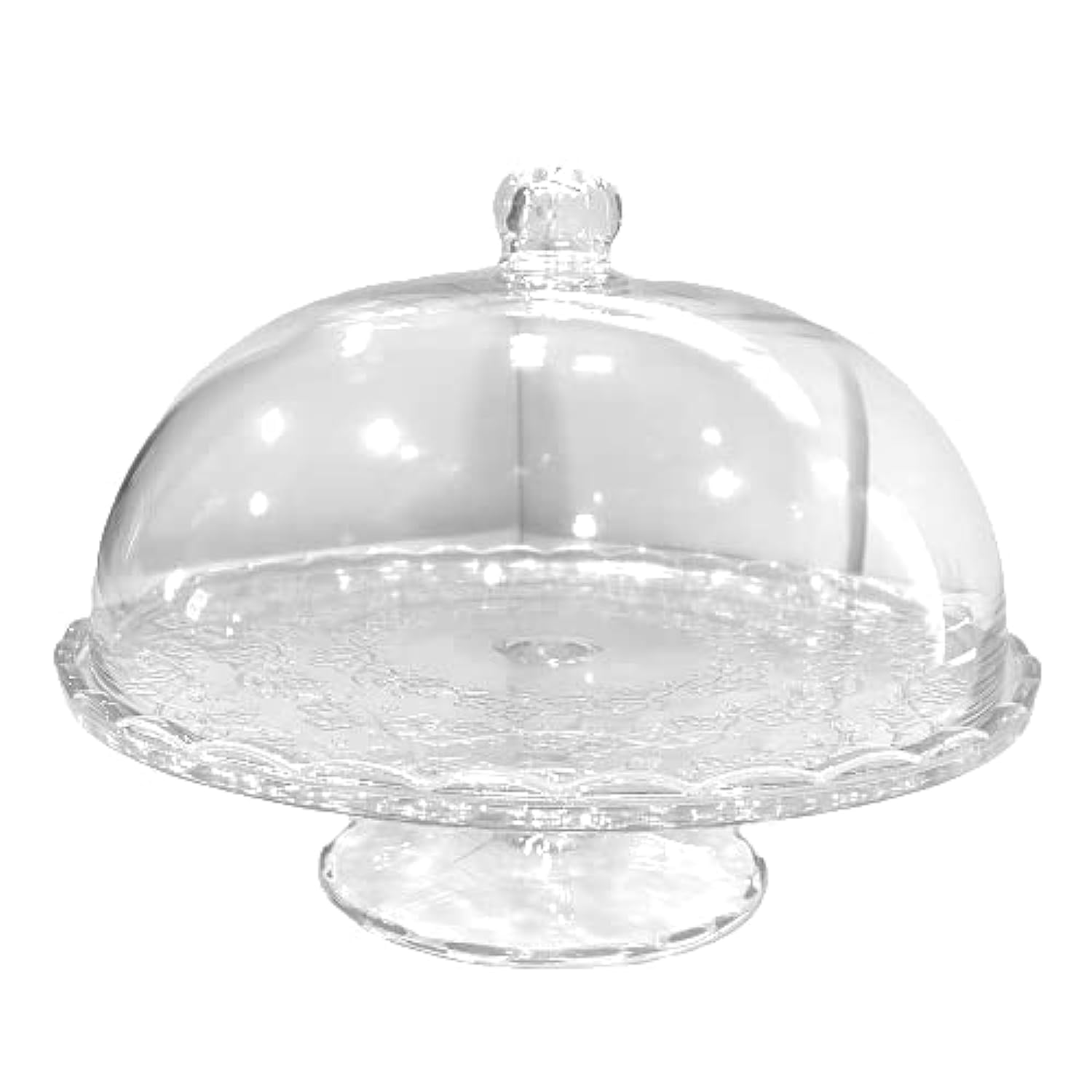 IKEA ARV BROLLOP - Serving stand with lid, clear glass - 29 cm