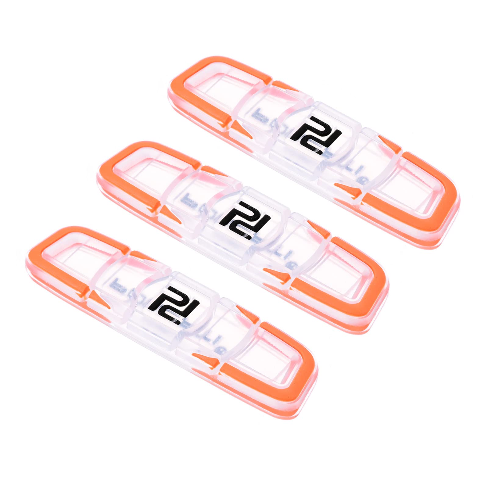 PATIKIL Tennis Racket Vibration Dampener, 3 Pack Soft Silicone Racquet Shock Absorber String Damping, Orange