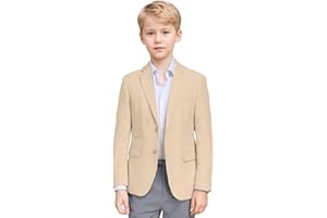 Bofan Linen Boys Blazer Formal Suit Jackets for Boy Outwear Jacket & Coats for Kids Boys’ Fashion Summer Wedding Outfit