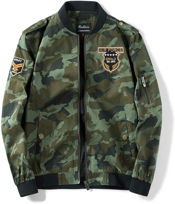 Amazon Yunping 迷彩柄 ジャケット メンズ 秋冬 コート ジッパー ブルゾン アウター おしゃれ 原宿風 秋冬服 おおきいサイズ カジュアル ファッション コート ジャケット 通販