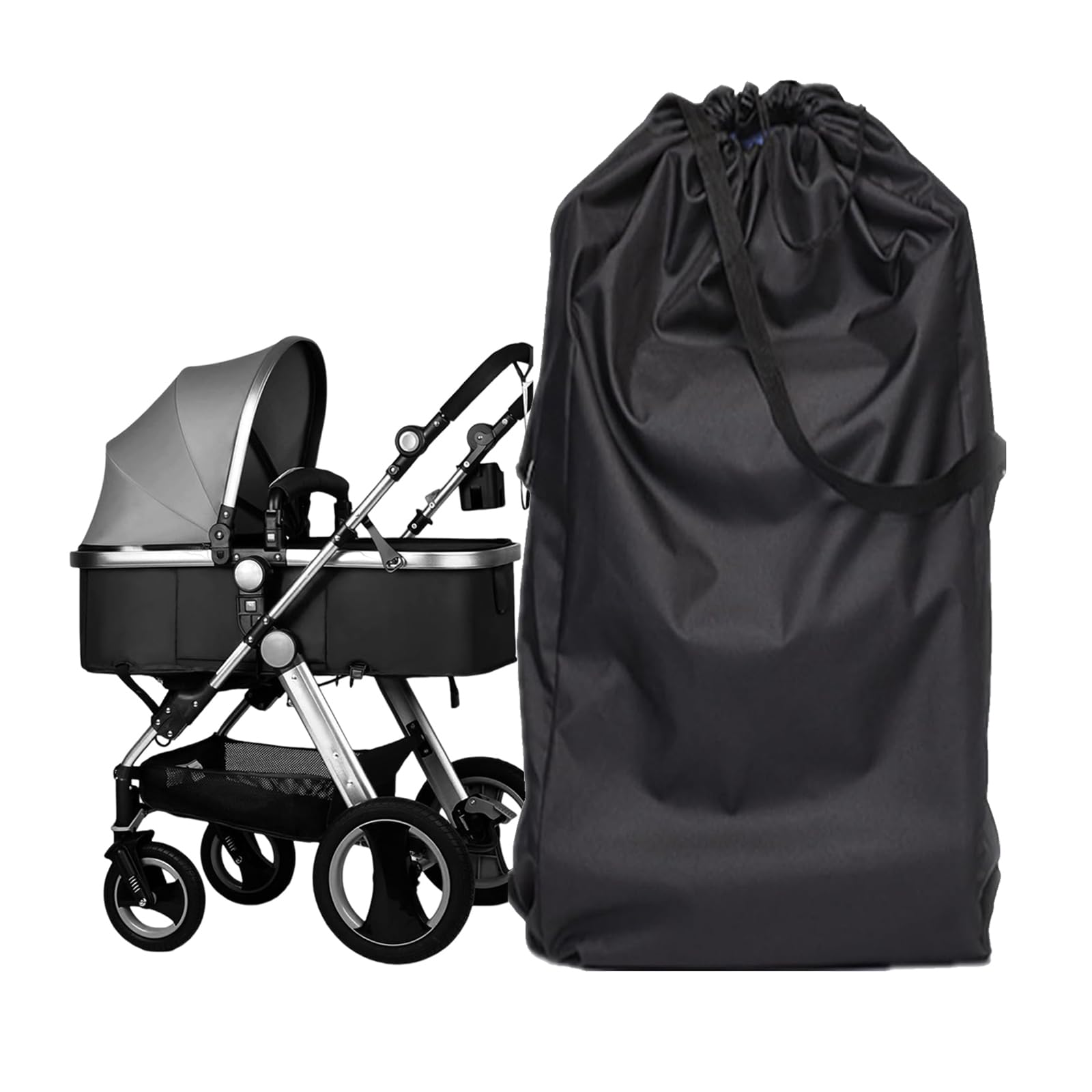 Stroller Travel Bag, Pram Bag for Airplane, Pushchair & Pram Transport Bags, Pram travel bag, Waterproof Gate Check Bag Pushchair Cover Storage Bag for Airplane Infant Strollers Portable 104x178 cm