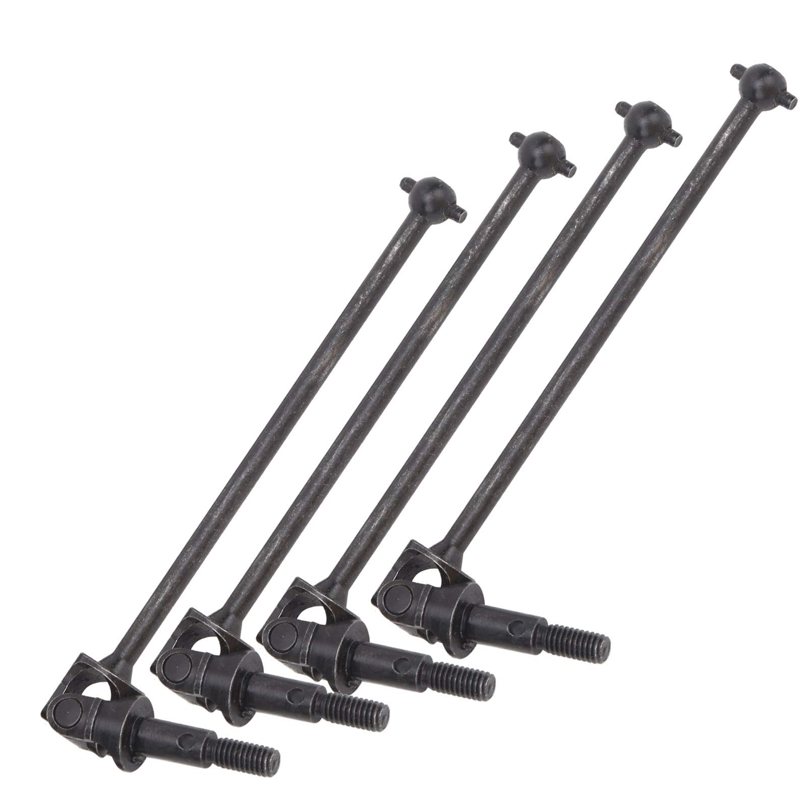 4pcs RC Car Drive Shaft,Durable Steel Universal Drive Shaft Swing Shaft for HSP 94111 1/10 RC Car Upgrade Parts(black)