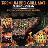 Best BBQ Grill Mats - ✦✦2 x FREE Grilling Cookbooks✦✦ - ♛100% Money Back Lifetime Guarantee♛ - Premium Quality, Food-safe/fda Approved - Heavy-duty, Non-stick (Teflon), No Mess, Easy Cleanup, Reusable Barbeque Grill Mats