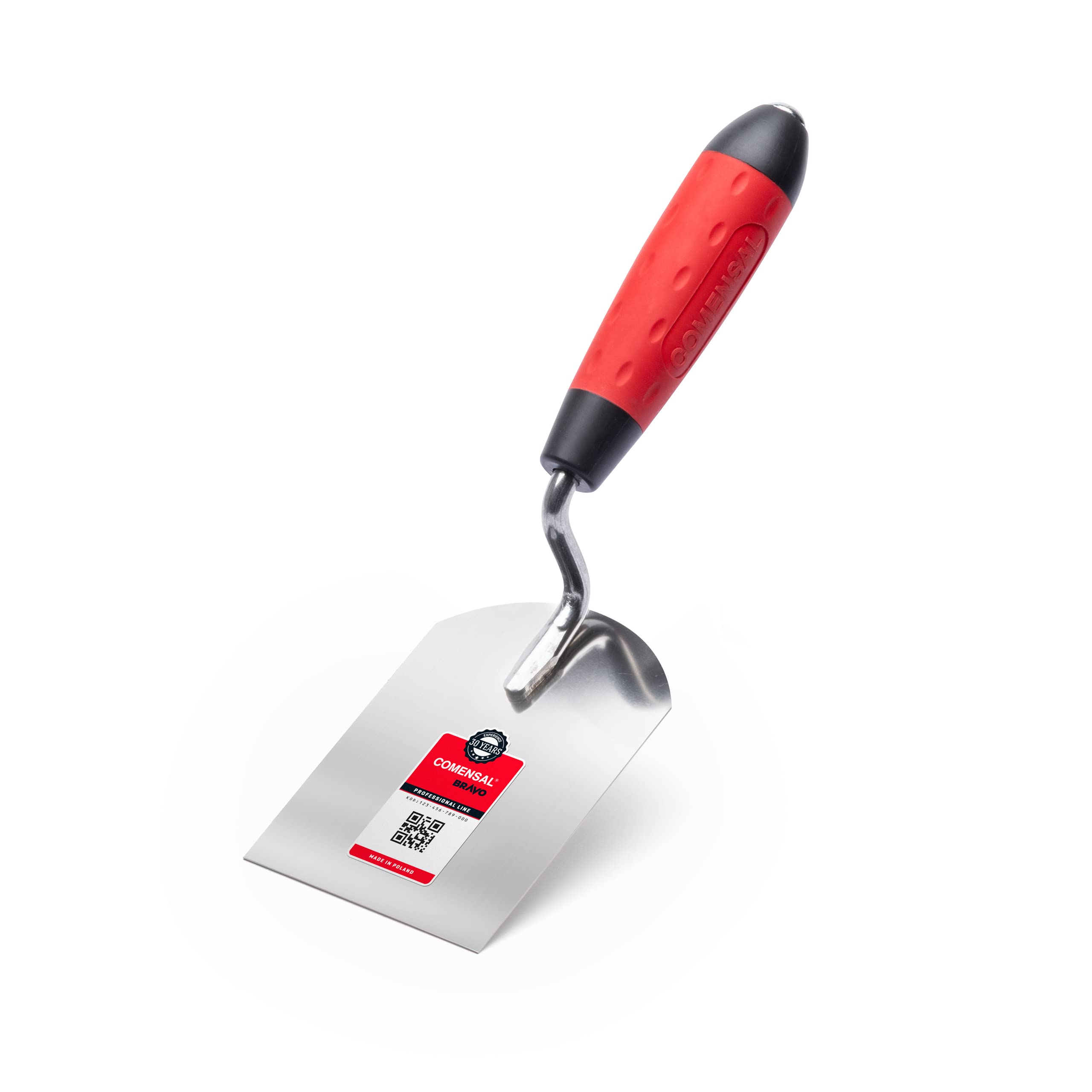 COMENSAL® Bucket Trowel 3" - Bricklaying Trowel - Plastering Trowel - Plastering Tool - Stainless Steel - Ergonomic Handle - Made in EU - 80mm