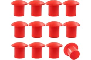 Litoexpe 12 Pcs Mushroom Rebar Cap, Plastic Reinforced Protective Cap for Diameter 10-25mm Reinforcement, Red