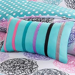 Mi Zone Carly Comforter Set, Doodled Circles Polka