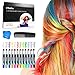 Hair Chalk Pens, Ohuhu 12 Colors Temporary Hair Chalks Salon, Non-Toxic Washable Hair Dye Colors for Party, Cosplay, Theater, Halloween Makeup, Girl's Night Out