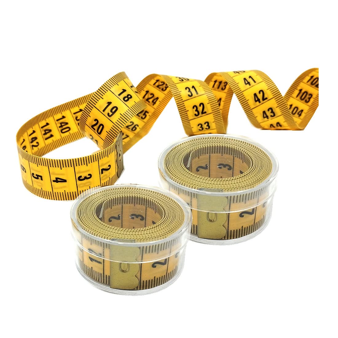 2 Units/Tape Measure, Double Sided Sewing Meter with Centimeters and Inches, Meter for Measuring Fabrics, Body, Furniture, etc. Metro with Storage Box, Different Packs, (2)