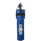 Ringside Apex 100 lb Filled Heavy Bag for Boxing, MMA &amp; Kickboxing | Filled synthetic leather bag, reinforced seams, nylon straps &amp; hanging clip, 42 x 14 in, home or gym training