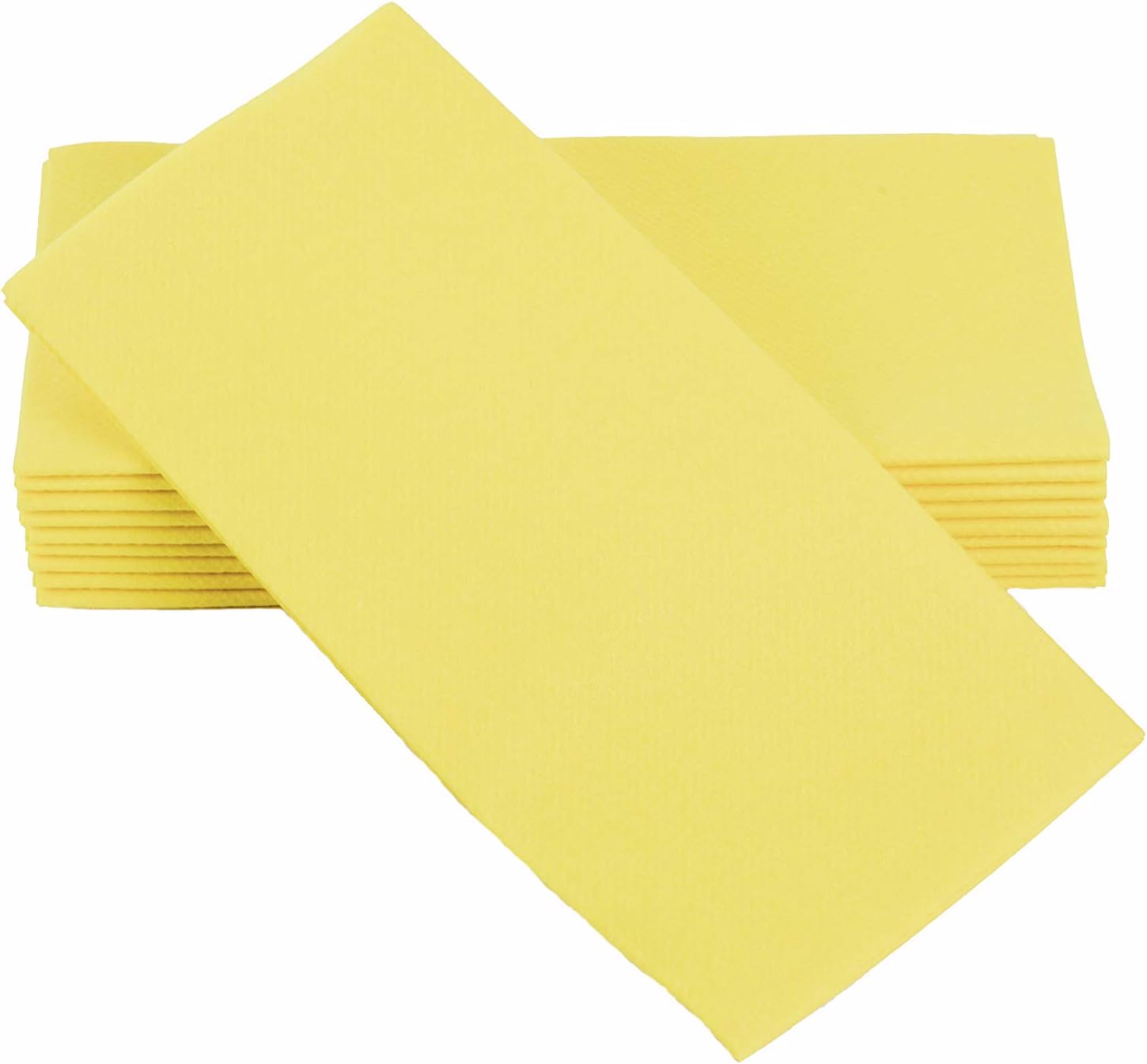 SIMULINEN Dinner Napkins Disposable, Yellow, ClothLike Elegant