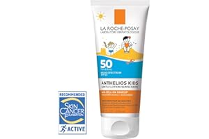 La Roche-Posay Anthelios Kids Gentle Lotion Sunscreen SPF 50, Broad Spectrum SPF + Antioxidants, Sunscreen For Kids, Octinoxate & Oxybenzone-Free, Pediatrician Tested, Non Comedogenic, Oil Free