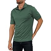 JOYMASAR Golf Shirts for Men - Short Sleeve Performance Solid Moisture Wicking Polo Shirt