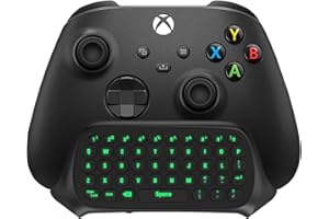 TiMOVO Green Backlight Keyboard for Xbox One, Xbox Series X/S,Wireless Chatpad Message KeyPad with Headset & Audio Jack,Mini 