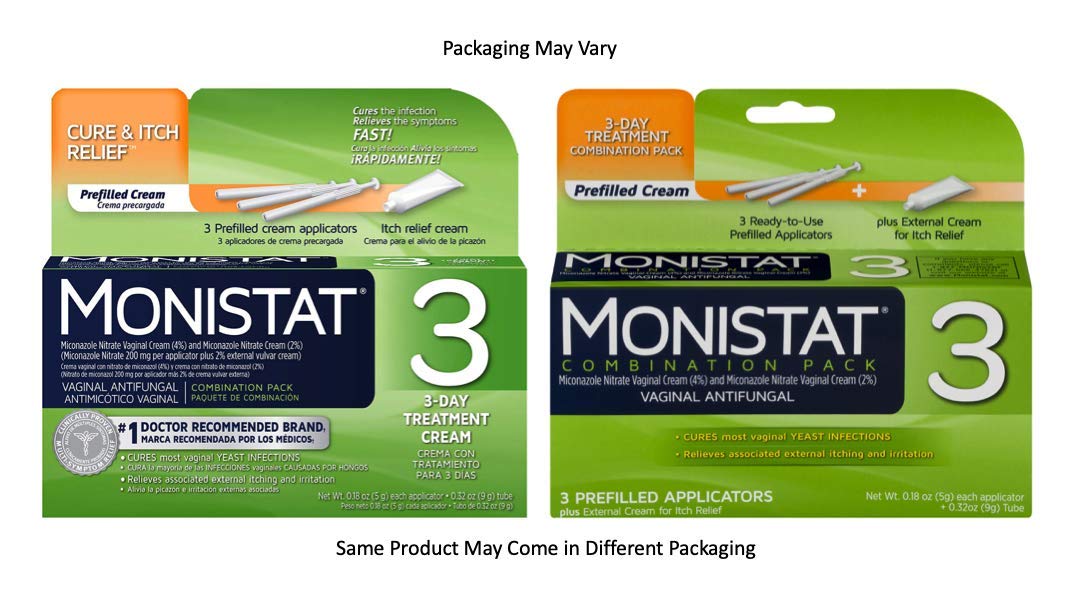 Monistat 3Day Yeast Infection Treatment Prefilled Applicators + Itch