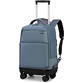 Ailouiskids Rolling Backpack with Removable Wheels,18 inch Laptop Backpack with Wear-Resistant Chassis Carry on Travel Backpack Water Resistant Wheeled Backpacks for Women Men