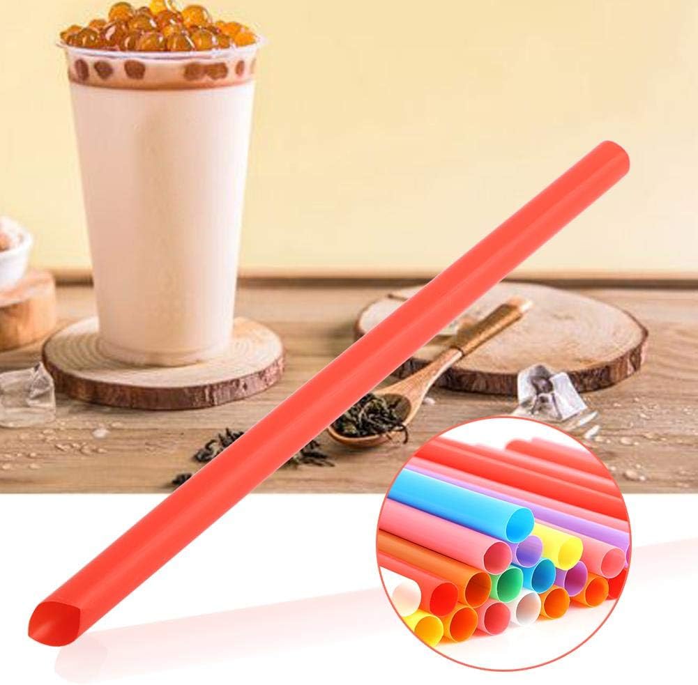 Duokon 100pcs coloré Paille à Boire en Plastique Large jetables pailles