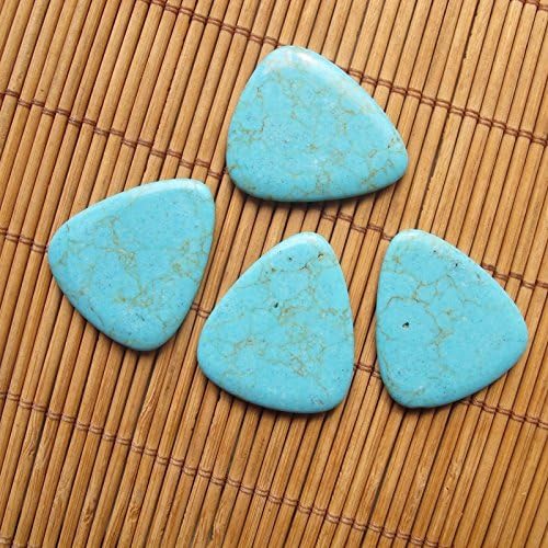 Blue Gemstone Guitar Picks Stabilized Turquoise Classic Traditional Guitar Pick