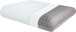 Milemont Memory Foam Pillow, Bamboo Charcoal Memory Foam with Cooling Cover, Bed Pillows for Sleeping, Neck Support for Back, Stomach, Side Sleepers, CertiPUR-US, Standard Size