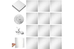 Yaocom 150 Packs Aluminum Metal Crafts DIY Foil 6 Inch x 6 Inch x 0.07 mm Thick for Art Project Aluminum Flashing Roll Wide Sheet Multipurpose Metal Sheets(Silver)
